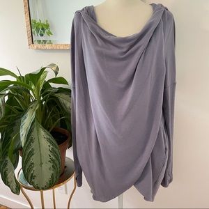 Athleta Dusky Purple Purana Wrap Sweatshirt